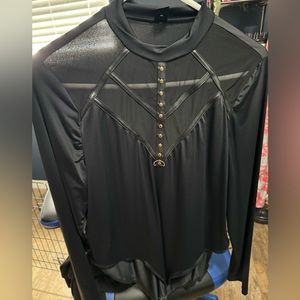 Silky black body suit